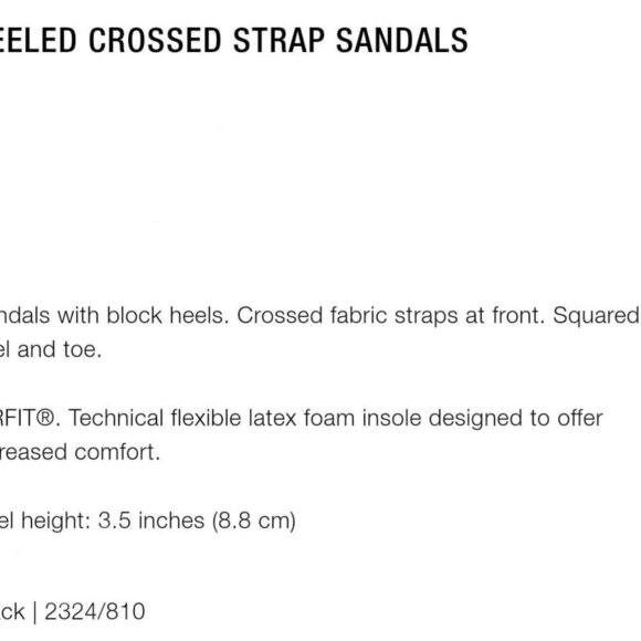 Zara HEELED CROSSED STRAP SANDALS SS22 BLACK | 2324/810 - Picture 4 of 5